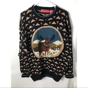 Northern Isles Reindeer/Deer Sweater Large